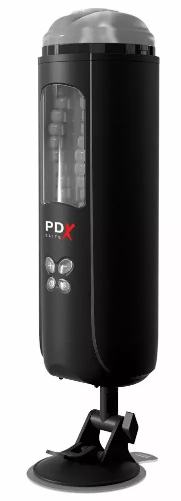 Masturbators Pipedream Silicone Black — 10 funkcijas, piesūceknis Photo 3