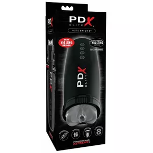 Masturbators Pipedream Silicone Black ar 2 stūmiena ātrumiem, 5 vibrācijas un 3 sūkšanas režīmiem, USB uzlādējams