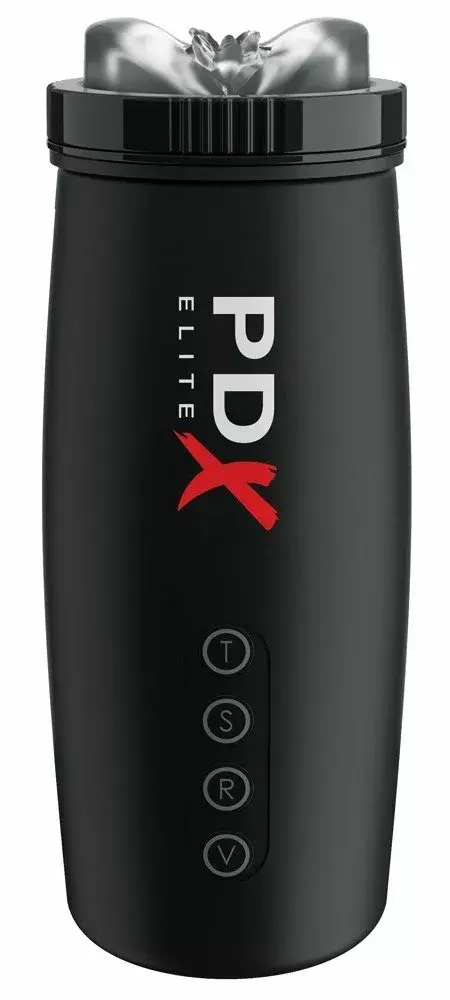 Masturbator Pipedream Silicone Black — 2 speeds, vibration, suction Photo 3