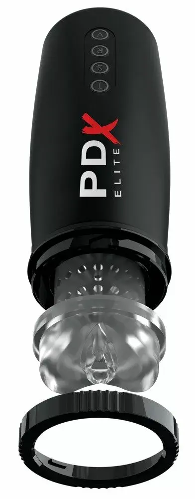 Masturbator Pipedream Silicone Black — 2 speeds, vibration, suction Photo 5