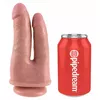 Double dildo King Cock Silicone Black — 21 cm Photo 2