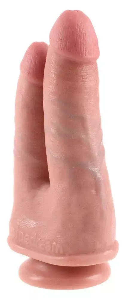 Double dildo King Cock Silicone Black — 21 cm Photo 4