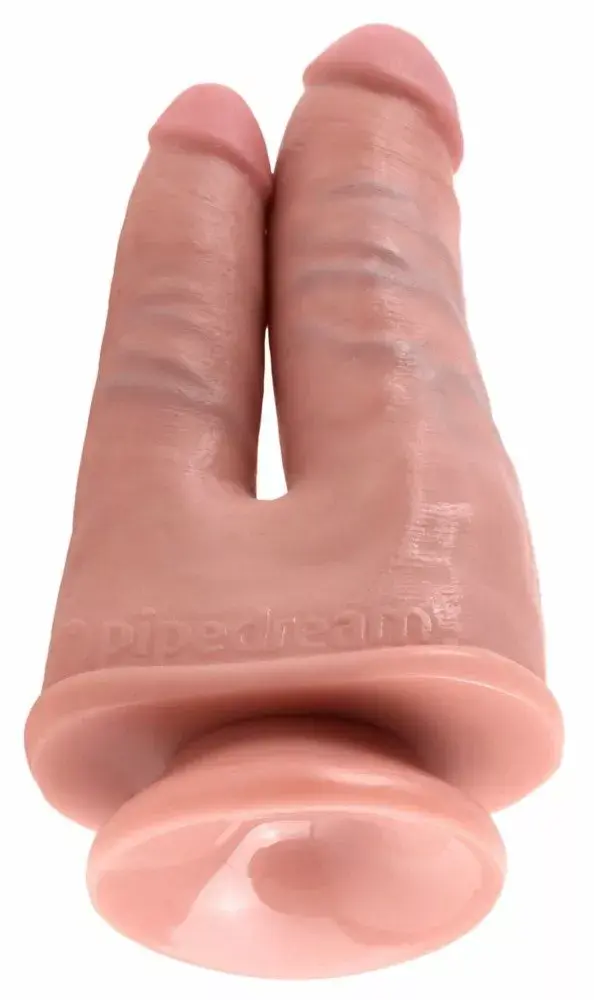 Double dildo King Cock Silicone Black — 21 cm Photo 5