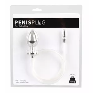Penisplug Уретральный звук/пенис-плаг нержавеющая сталь регулируемый модель 05342340000 — анальная пробка 7,8 см Ø 3,7 см; пенис-плаг 3,3 см Ø 0,9 см; трубка 62 см