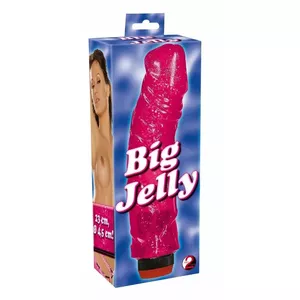 Vibrator you2toys Big Jelly — PVC pink, 23 cm length, Ø 4.5 cm, multi-speed (2×AA)