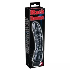 Вибратор You2Toys Black Hammer — реалистичный силиконовый вибратор, длина 22 см, Ø 3–4 см, питание 2×AA