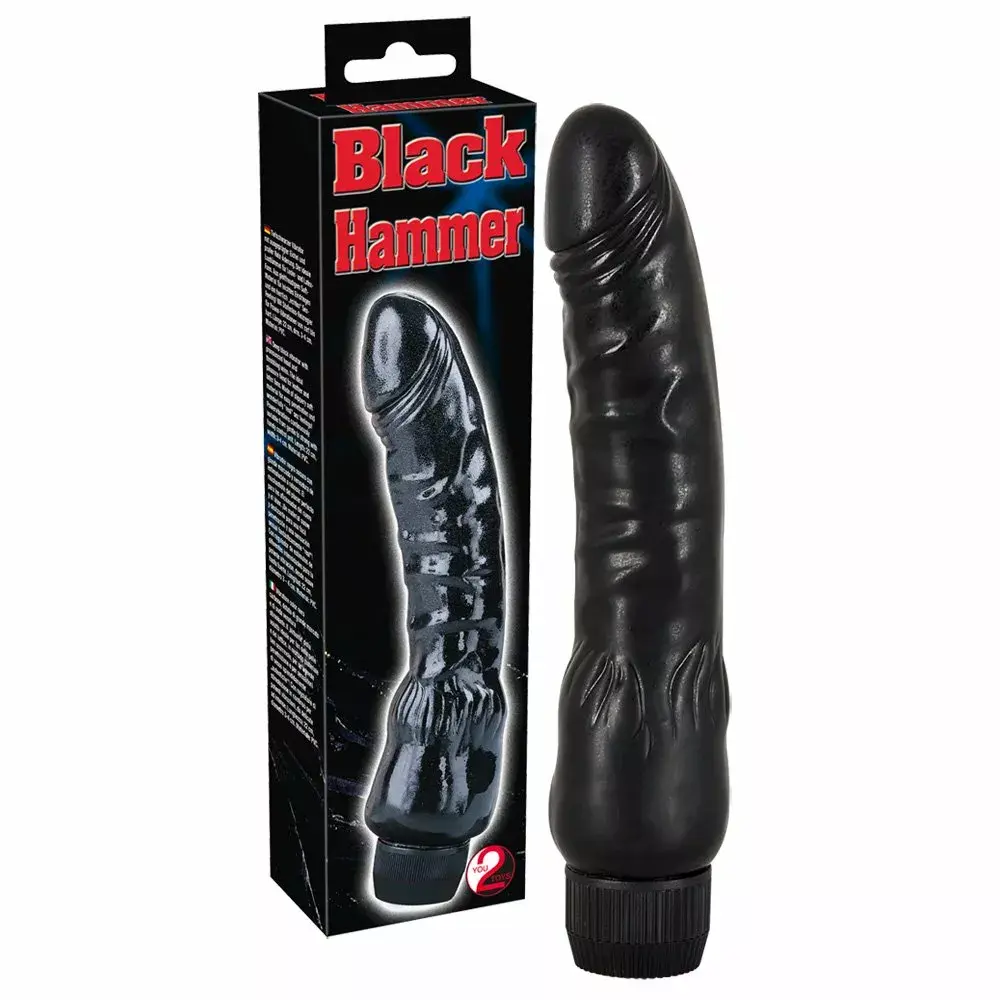 Вибратор You2Toys Black Hammer — 22 см, Ø 3–4 см Photo 5