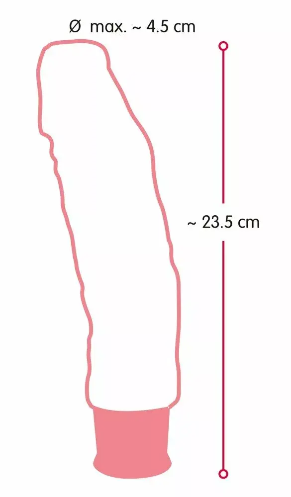 Вибратор Nature Skin Big Vibe — 23 см, Ø 4,5 см Photo 9