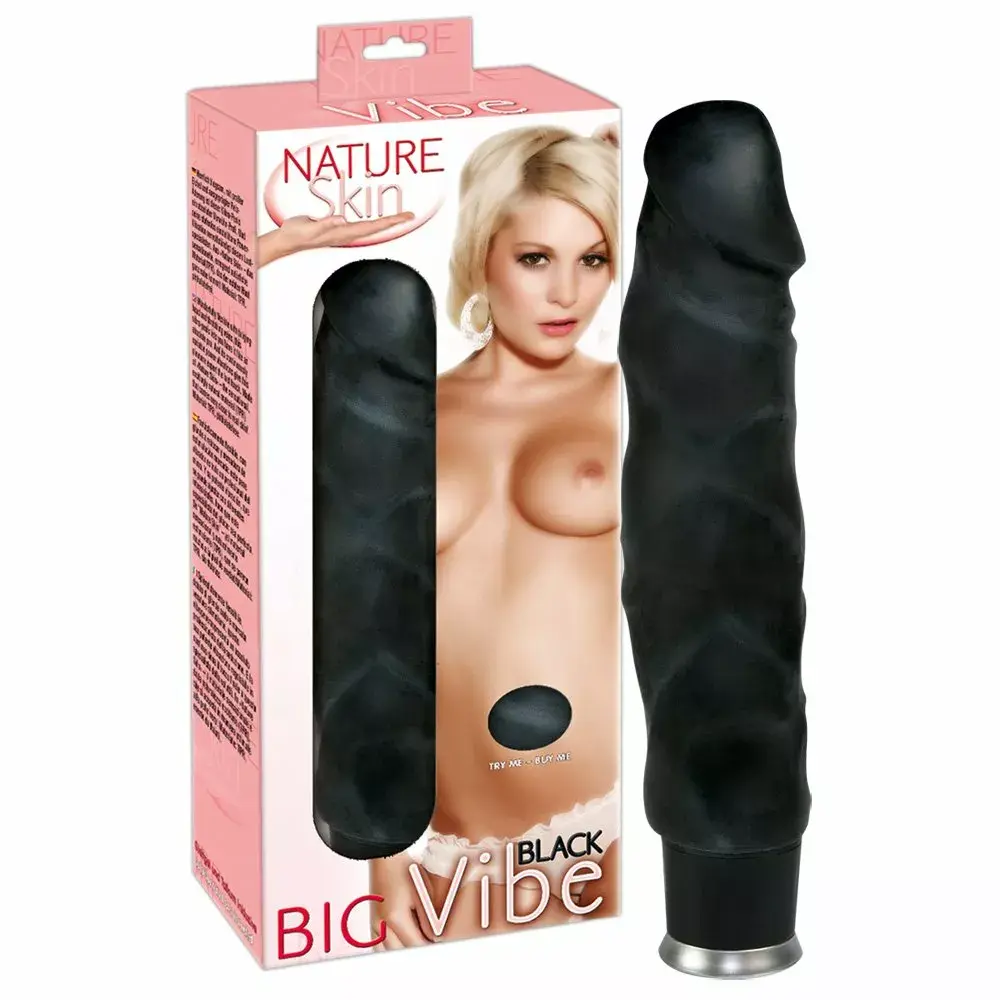 Вибратор Nature Skin Big Vibe Black — 23 см, Ø 4,5 см Photo 5