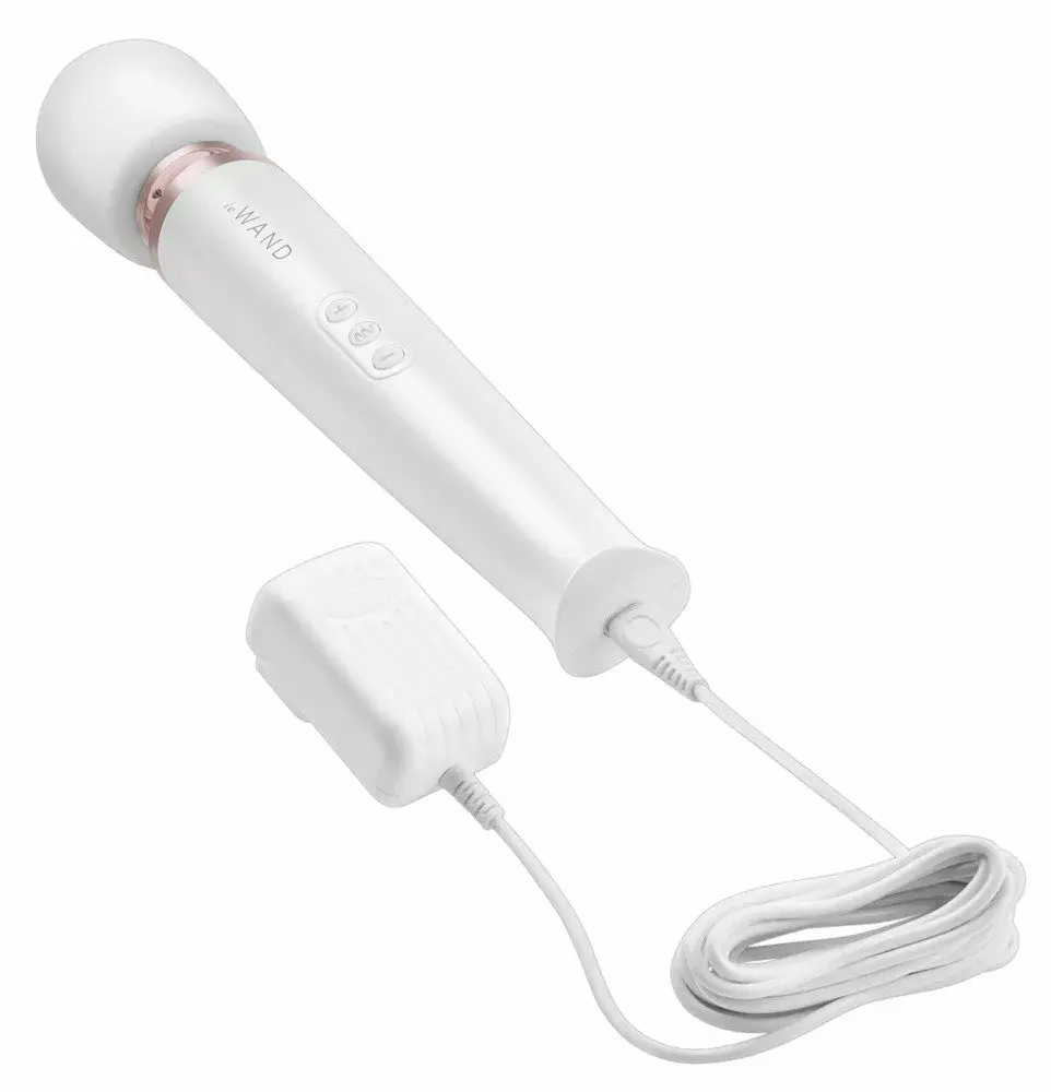 le wand Pearl White rechargeable wand massager 34 cm Photo 5
