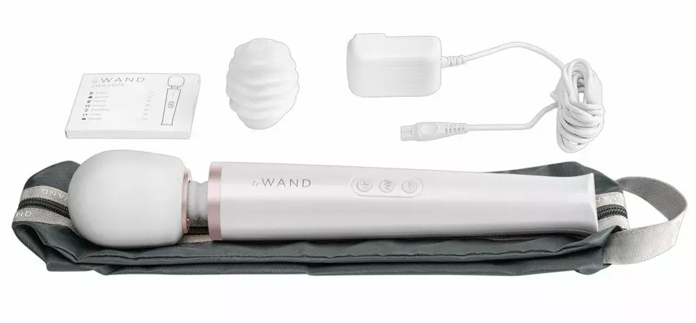 le wand Pearl White rechargeable wand massager 34 cm Photo 8