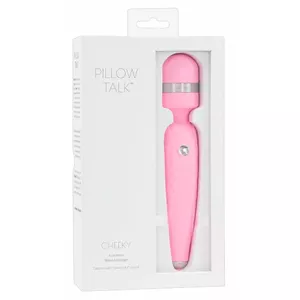 Personīgais vibrators spilvena masieris Pillow Talk Cheeky Pink — uzlādējams nūjiņas masieris 20 cm, Ø 3,9 cm, silikons/ABS