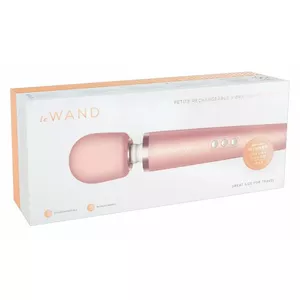 Handheld wand massager le wand Petite rose gold — compact silicone wand, 25.4 cm, head Ø 4.7 cm, 6 modes 10 speeds, USB rechargeable