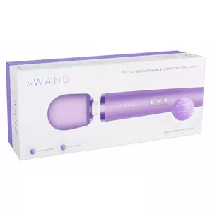 Personal wand massager Le Wand Petite Violet — rechargeable, silicone with PU coating, 25.4 cm length, head Ø 4.7 cm