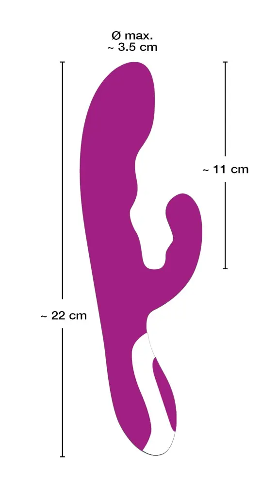 Вибратор Javida Silicone Pink — двухмоторный 22 см Photo 9