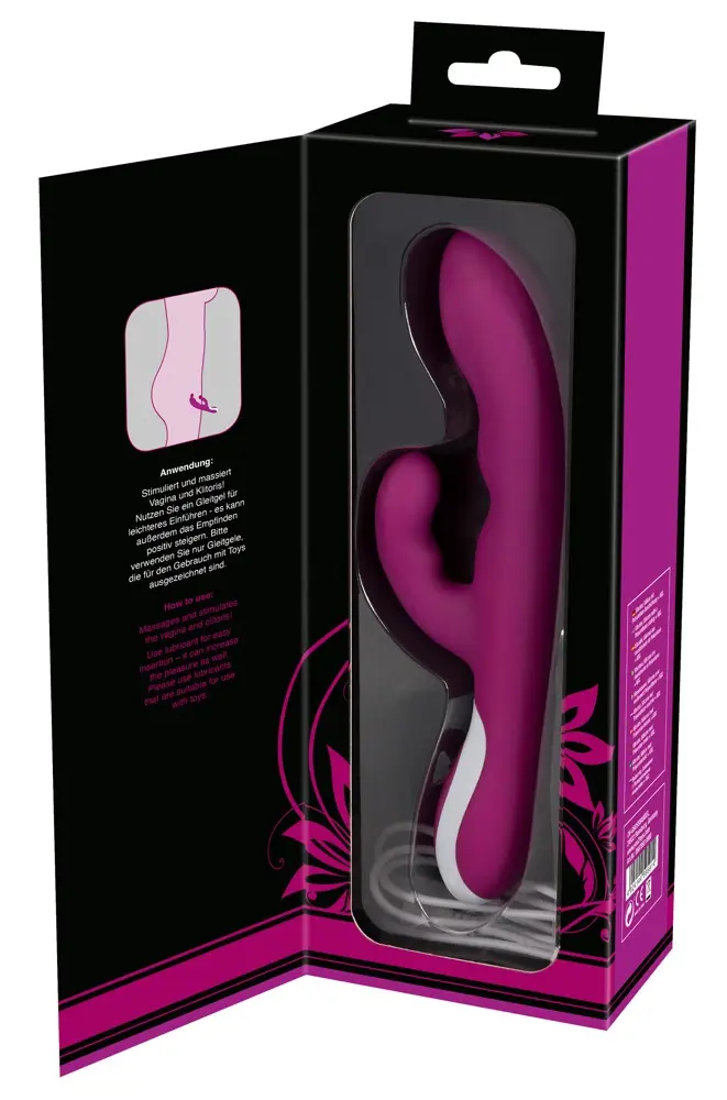 Вибратор Javida Silicone Pink — двухмоторный 22 см Photo 13
