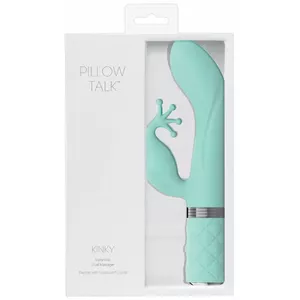 Trusīša vibrators Pillow Talk Silicone Teal — 2 motori, uzlādējams, 21,5 cm, Ø 3,7 cm