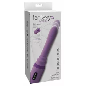 Вибратор fantasy for her Love Thrust-Her — силиконовый с тяговой функцией, 30,5 см длина, 15,2 см вводимая, Ø 3,6 см, розовый