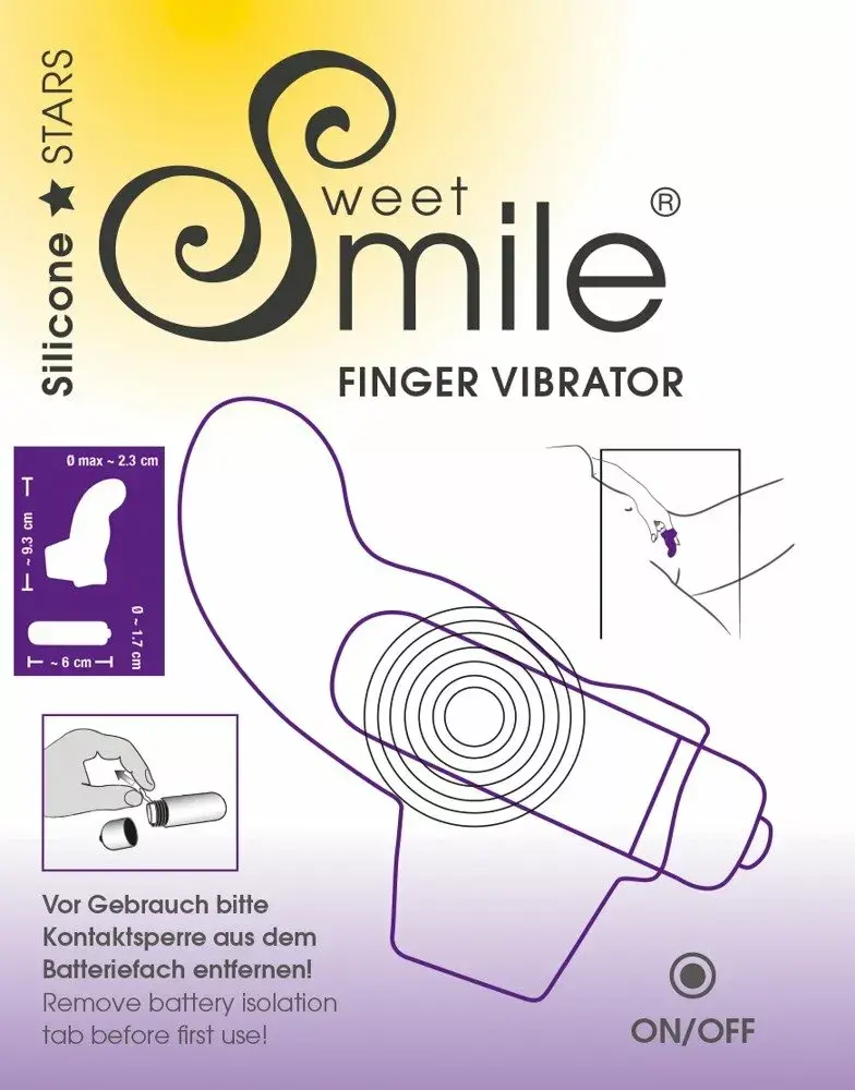 Пальчиковый вибратор Sweet Smile — силиконовый розовый Photo 6