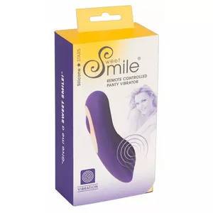 Lay-on vibrator Sweet Smile Silicone Pink — 10 vibration modes, waterproof, 8.8×4.4 cm, 48 g