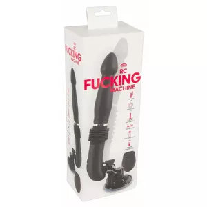 Vibrator you2toys Silicone Black — thrusting and vibrating machine, insertion 15 cm, Ø 4.2 cm, adjustable thrust up to 6 cm, 7 vibration modes