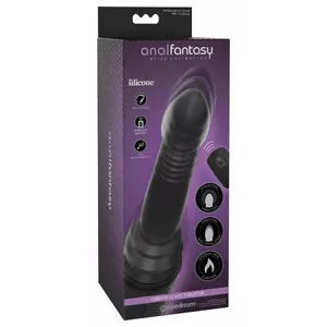 Anal vibrator analfantasy Vibrating Ass Thruster, silicone/ABS, 30.5–33.8 cm length, insertion 15.2 cm, Ø max 3.6 cm, black