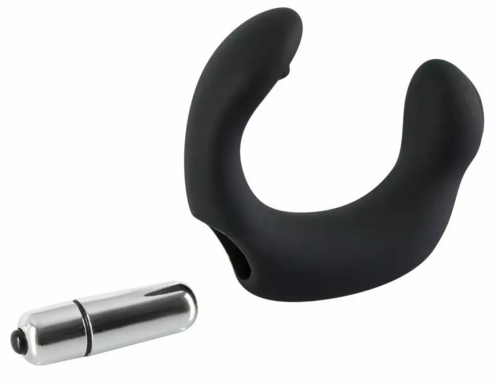 Rebel Silicone Black массажёр простаты — 20 см C-образный Photo 8