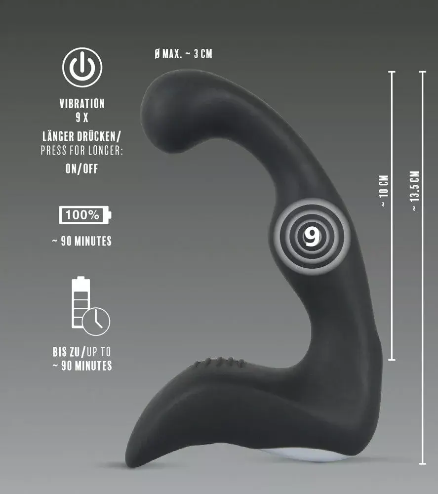 Rebel prostate massager silicone black — model 05900020000 Photo 6