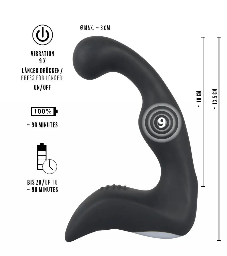 Rebel prostate massager silicone black — model 05900020000 Photo 8