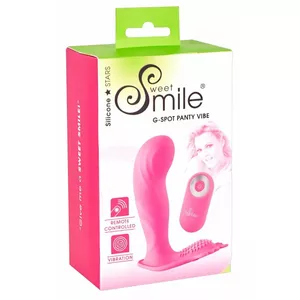 Anal vibrator Sweet Smile model 05949030000, silicone, rechargeable, length 11.7 cm, insertion 10.3 cm, Ø 2–3.6 cm, pink