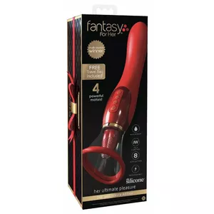 Вибратор fantasy for her Her Ultimate Pleasure силиконовый розовый — 3-в-1, длина 25,4 см, длина введения 12,5 см, Ø 3,5 см, 10 режимов вибрации