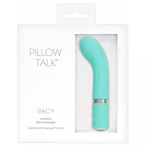 Vibrators pillow talk Silicone Teal — slaids G‑punktu vibrators, silikons, 12,7 cm garums, Ø 2,2 cm, uzlādējams