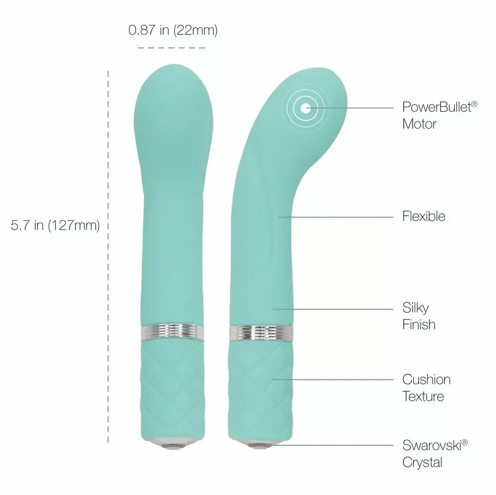 Вибратор pillow talk Silicone Teal — тонкий G-spot 12,7 см Photo 6