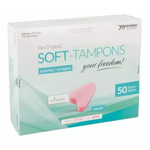 Tampons JOYDIVISION JOY156 — 50 gab., mīksts, bez diega, iekšējais higiēnas tampons diskrētai lietošanai