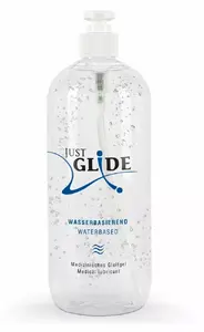 Water-based lubricant Just Glide 06100620000 — 1 L bottle, skin-compatible clear formula