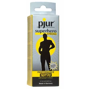Delay spray pjur Superhero Strong Spray Delay 20 ml, with ginger extract for reduced skin hypersensitivity