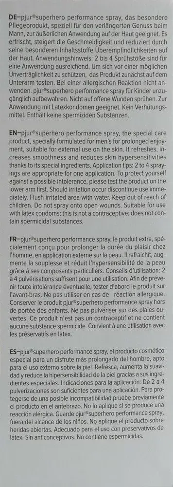 Sprejs pjur Superhero Performance Spray Delay 20 ml Photo 3
