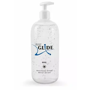 Anal lubricant just glide 500 ml water-based personal lubricant for anal use, vegan, condom- and toy-compatible