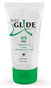 Anal lubricant just glide Bio 50 ml — water-based organic personal lubricant, vegan, condom-safe