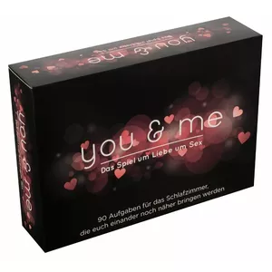 Настольная игра для пар you & me 07750530000 — немецкое издание, 90 заданий, 8 спец-карт, 2 джокера, кубик, песочные часы