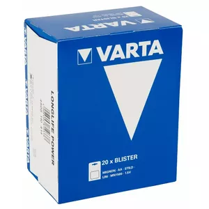 Щелочные батарейки Varta AA 1.5V — упаковка 20 шт. (4x5 блистер)