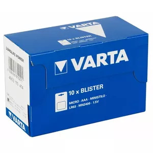 Алкалиновые батарейки AAA Varta 1.5V набор 10 шт (07408370000) — AAA 1,5 В, 10 шт