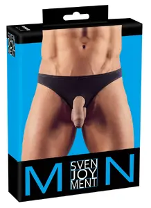 Men's thong Svenjoyment 21102701721 size L, 85% polyamide 15% spandex, two openings Ø 2.5 & 3.5 cm