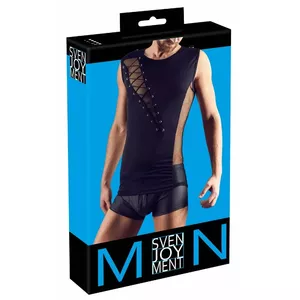 Мужская рубашка Svenjoyment модель 21605791731 XL — повседневный длинный рукав, 80% полиамид 20% спандекс, эластичная, комбинированные плотные и сетчатые вставки