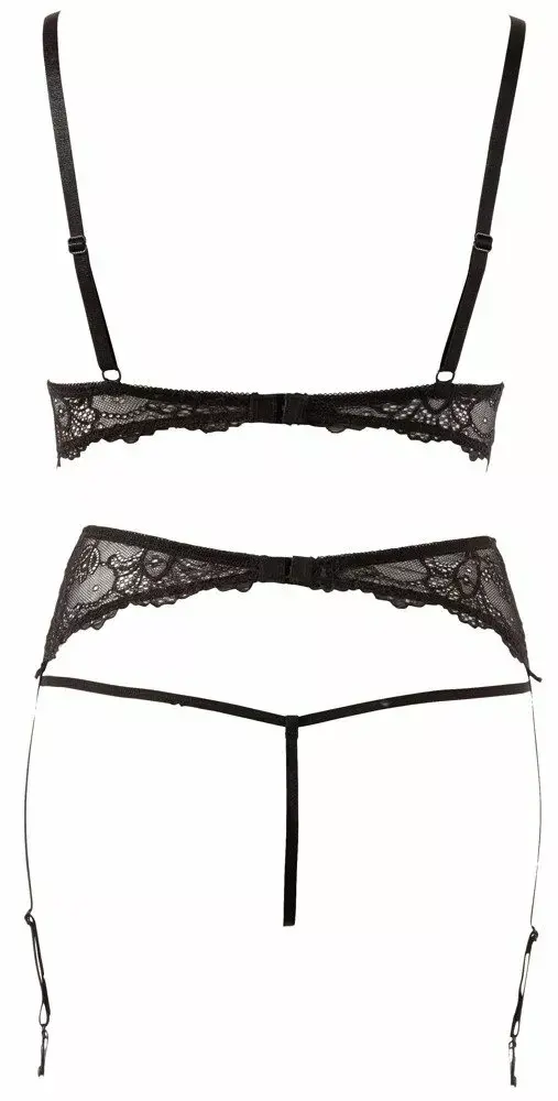 Набор белья abierta fina Bra Set Pearls L Black Photo 10
