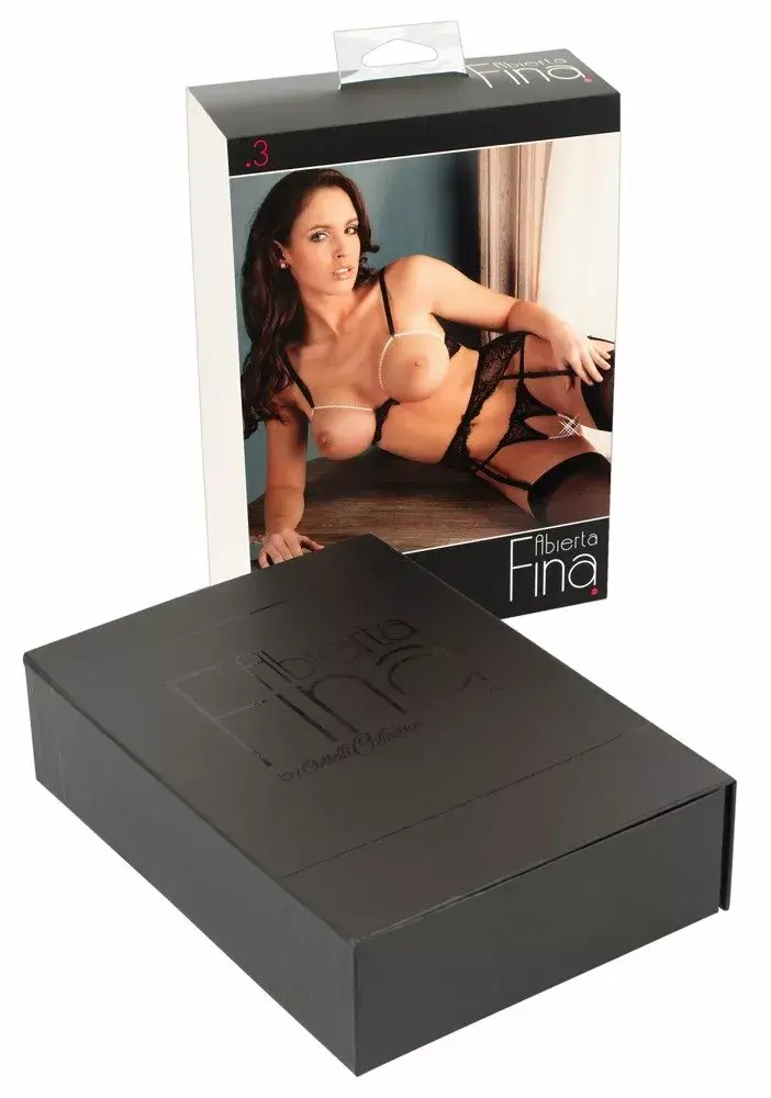 Набор белья abierta fina Bra Set Pearls L Black Photo 13