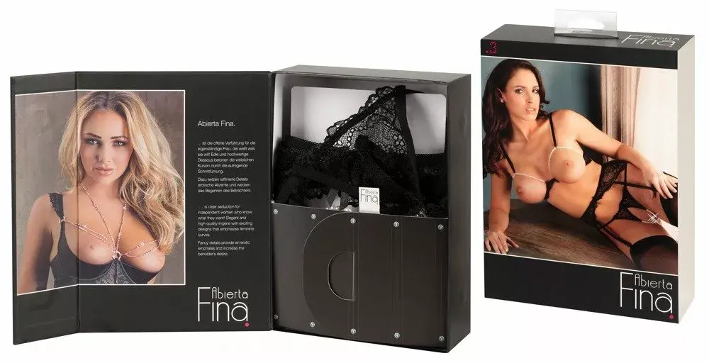 Apakšveļas komplekts aberta fina Pearls XL Black Photo 14