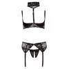 Apakšveļas komplekts abierta fina Shelf Bra Set 80B Black Photo 8