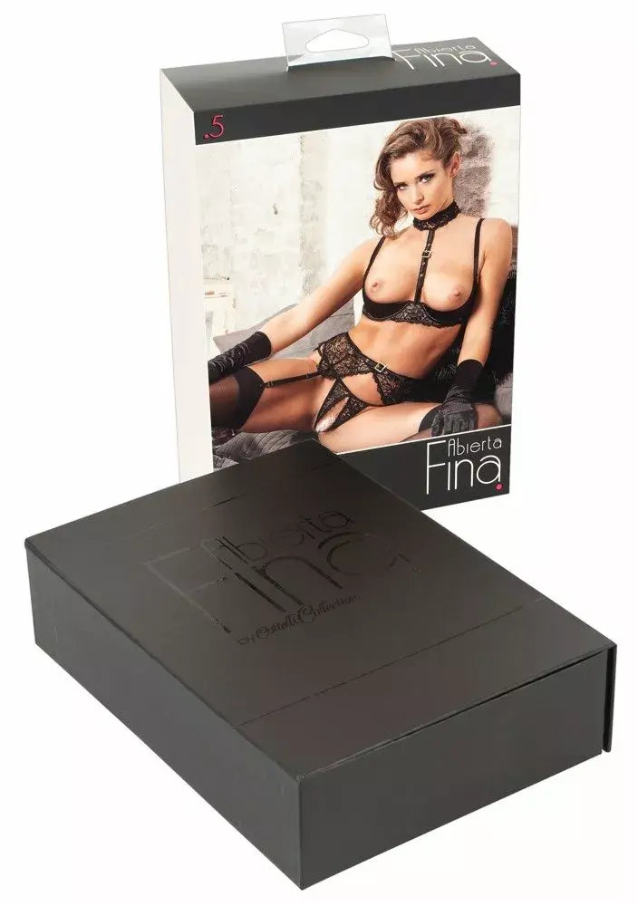 Apakšveļas komplekts abierta fina Shelf Bra Set 80B Black Photo 3