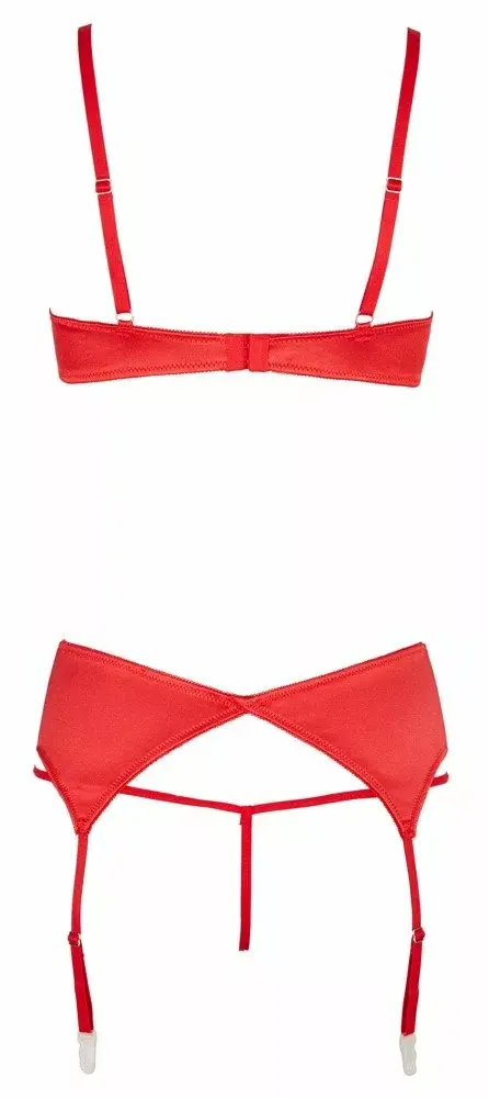 Apakšveļas komplekts Cottelli Collection Shelf Bra 80C sarkans Photo 8